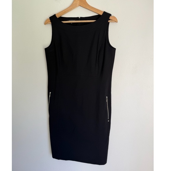 Lafayette Sleeveless Sheath Dress With Pockets in Black - Picture 4 of 7